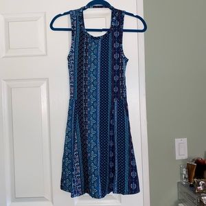 Aztec Blue Skater Dress